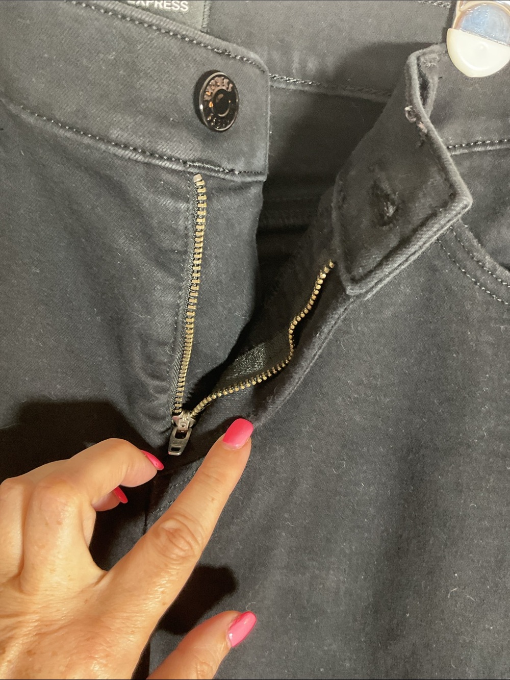 Express Black Mid Rise Skinny Jeans Size 10R Stretch Denim - Picture 4 of 11